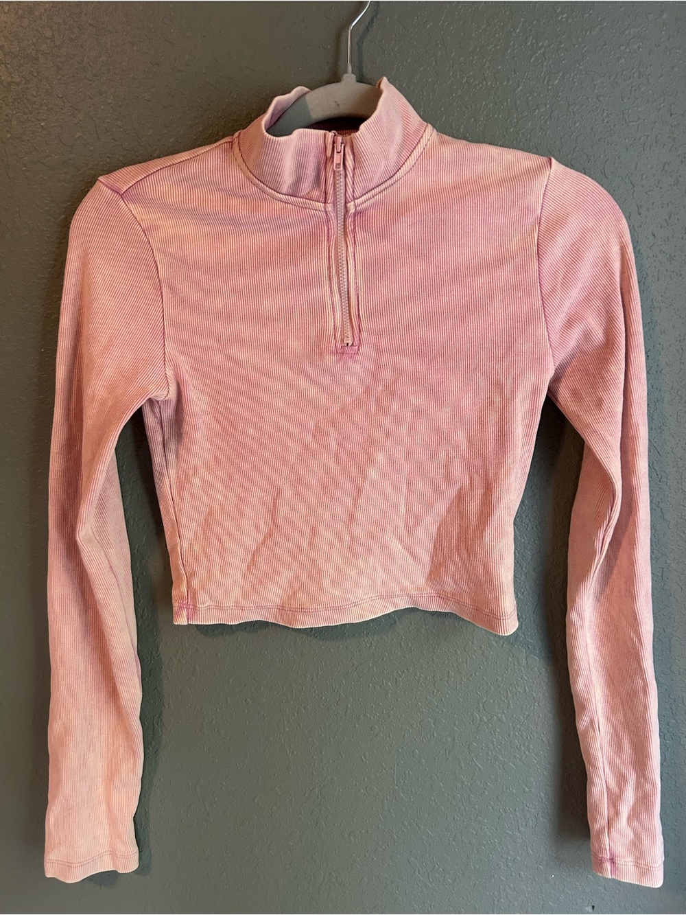 Wild Fable pink long sleeve quarter zip top in XS #quarterzip #basics